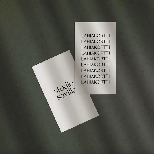 Studio Savilla lahjakortti